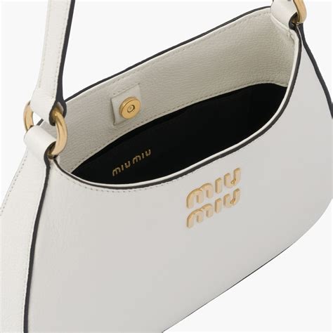 miu miu madras leather shoulder bag|White Madras Leather Shoulder Bag .